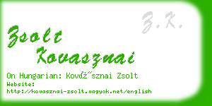 zsolt kovasznai business card